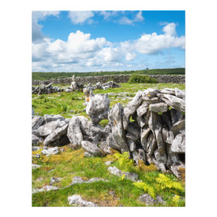 Die irische landschaftliche Landschaft des Burren  Fotodruck