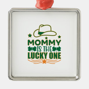Die irische Mommy ist glücklich Ornament Aus Metall