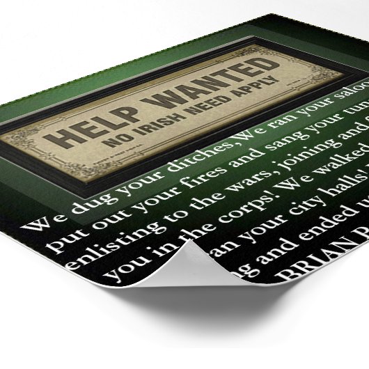 Die irische Notwendigkeit entfällt Poster (Ecke)