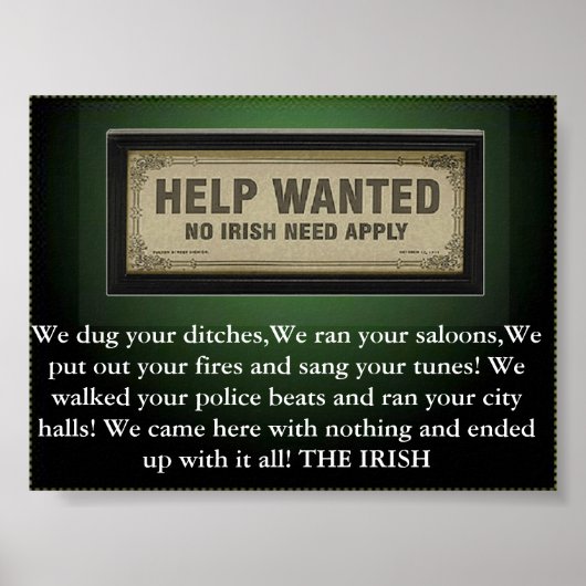 Die irische Notwendigkeit entfällt Poster (Vorne)