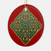 Die irische WeihnachtsKnüpfarbeit-Verzierung Keramik Ornament (Links)