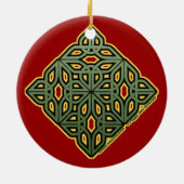 Die irische WeihnachtsKnüpfarbeit-Verzierung Keramik Ornament (Hinten)