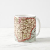 Die Isle of Wight Map-Tasse Kaffeetasse (VorderseiteRechts)