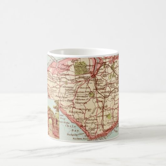 Die Isle of Wight Map-Tasse Kaffeetasse (Mittel)