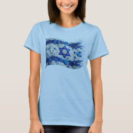 Die israelische Flagge blüht in Blume T-Shirt