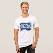 Die israelische Flagge blüht in Blume Tri-Blend Shirt (Vorderseite voll)