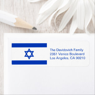 Die israelische Flagge ist eine weiße und blaue Rü
