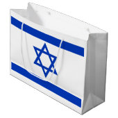 Die israelische Flagge mit David, Patriots LG Große Geschenktüte (Vorderseite Schrägansicht)