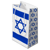 Die israelische Flagge mit dem Stern von David, Pa Kleine Geschenktüte (Vorderseite Schrägansicht)