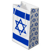 Die israelische Flagge mit dem Stern von David, Pa Kleine Geschenktüte (Rückseite Schrägansicht)