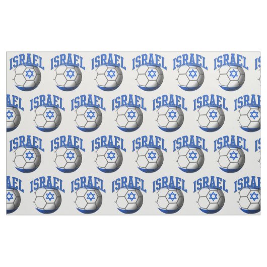 Die israelische Fußballflagge Stoff (Fat Quarter (45,7 x 55,9 cm))