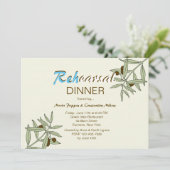 Die ist griechische Proben-Abendessen-Party Einladung (Stehend Vorderseite)