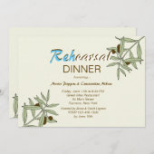 Die ist griechische Proben-Abendessen-Party Einladung (Vorne/Hinten)