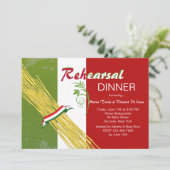 Die ist italienische Proben-Abendessen-Party Einladung (Stehend Vorderseite)