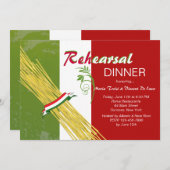 Die ist italienische Proben-Abendessen-Party Einladung (Vorne/Hinten)