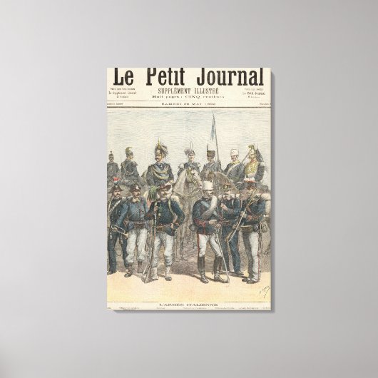 Die italienische Armee Leinwanddruck (Vorderseite)