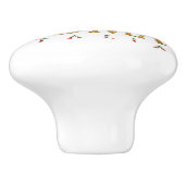 Die italienische Flagge Keramikknauf (Seitenansicht)