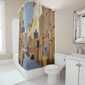 Die italienische Straße Szene künstlerische Einzig Duschvorhang (Beispiel)