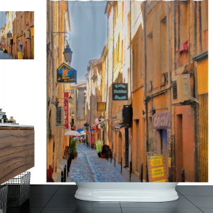 Die italienische Straße Szene künstlerische Einzig Duschvorhang