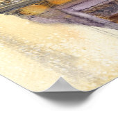 Die italienischen Fenster. Fabriano. Aquarellkunst Poster (Ecke)