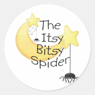 Die itsy Bitsy Spinne Runder Aufkleber