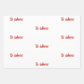 Die iubese in weiß und rot geschenkpapier set (Vorderseite 3)