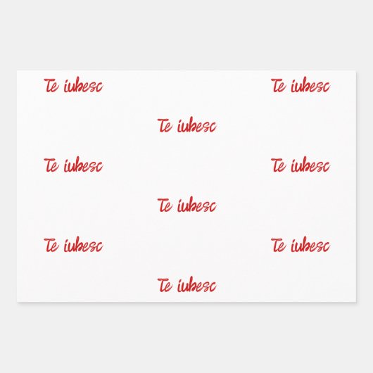 Die iubese in weiß und rot geschenkpapier set (Vorderseite 3)