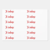 Die iubese in weiß und rot geschenkpapier set (Vorderseite 2)