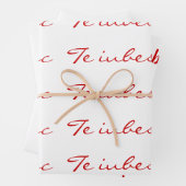 Die iubese in weiß und rot geschenkpapier set (Beispiel)