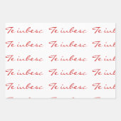 Die iubese in weiß und rot geschenkpapier set (Vorderseite)