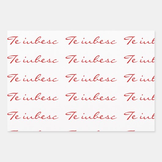 Die iubese in weiß und rot geschenkpapier set (Vorderseite)