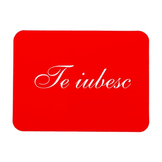 Die iubese Karte in rot-weiß Magnet (Horizontal)