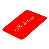 Die iubese Karte in rot-weiß Magnet (Linke Seite)