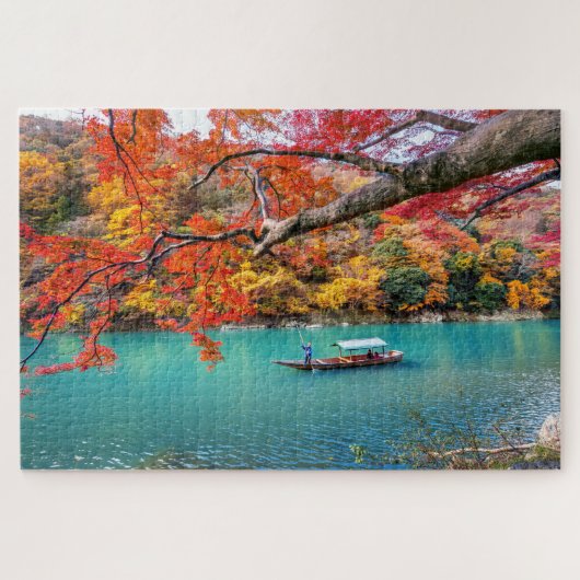 Die Jagd auf den Fluss im Herbst Kyōto Japan Reise Puzzle (Horizontal)