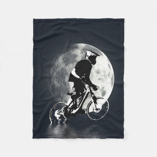 Die Jagd auf den Mond - Mountainbiker Fleecedecke (Vorderseite)