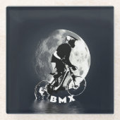 Die Jagd auf den Mond - Mountainbiker Glasuntersetzer (Vorderseite)