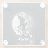 Die Jagd auf den Mond - Mountainbiker Glasuntersetzer (Rückseite)