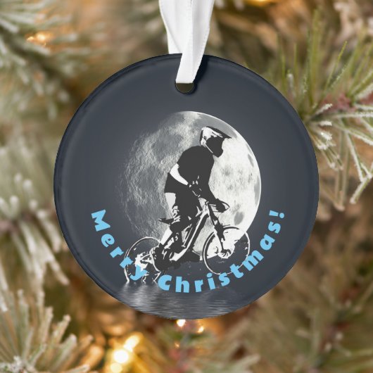 Die Jagd auf den Mond - Mountainbiker Ornament (Baum)