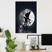 Die Jagd auf den Mond - Mountainbiker Poster (Heimbüro)