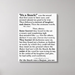 Die Jagd auf den Schneefall durch Lewis Carroll Leinwanddruck