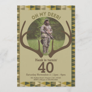 Die Jagd auf die Camouflage der Hirsche Geburtstag Einladung
