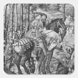 Die Jagd auf Maximilian, Leo, die Jagd auf den Sta Quadratischer Aufkleber