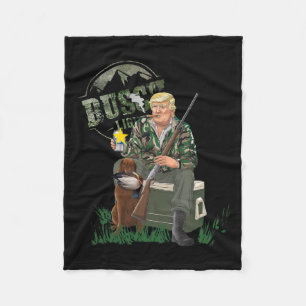 Die Jagd auf Trump Camouflage Duck Election Mega 2 Fleecedecke