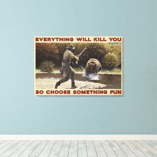 Die Jagd Bären alles wird Sie Leinwand Dekoration  (Insitu (Holzboden))