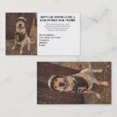 Die Jagd/Camping führt u. Visitenkarte (Vorne/Hinten)