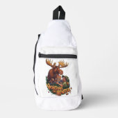 Die Jagd des Encounter-Elchs humorvoll Crossbody Bag (Vorderseite)