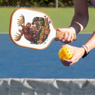 Die Jagd des Encounter-Elchs humorvoll Pickleball Schläger