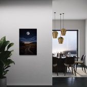 Die Jagd - die bezaubernde Landschaft der Mondnach Leinwanddruck