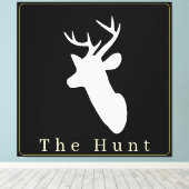 Die Jagd - ein Ausstellungsstück der Jagdtrophäe Leinwanddruck (Insitu (Holzboden))