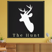 Die Jagd - ein Ausstellungsstück der Jagdtrophäe Leinwanddruck (Insitu (Wohnzimmer))
